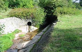 Auslauf des Darmbaches nach der Kleingartenanlage 